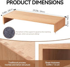 KIRIGEN Wood Monitor Stand Riser for Desk, 23.2 Inch, Natural 59-NA - Image 6