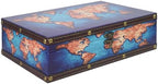 DreamsEden Decorative Wooden Storage Box with Vintage World Map Design by DreamsEden