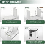Large Rolling Printer Stand with Storage,Printer Table for Home Office - Image 6