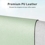 Aothia Faux Leather Desk Mat - Non-Slip PU Leather Desk Blotter, Waterproof Writing Surface, Large Desk Pad for Office & Home (Aqua, 55" x 24") - Image 2