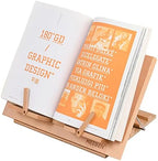 MEEDEN Book Stand with Page Holder Clips: 13.39" x 9.25" Cookbook Holders - Image 2