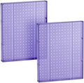 Azar Displays 771620-PUR Plastic Pegboard for Wall Organization - Garage Tool Organizer Wall Mount (Pack of 2) - 1-Sided Durable Wall Panel Organizer (16” W x 20” H x 1” D) - Garage Organizer (Purple) by AzarDisplays