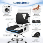 Samsonite [2-in-1 Ergonomic Seat Cushion and Lumbar Support Cushion Combo, Memory Foam Office Chair for Back Support and Car Seat Pillow - Image 5