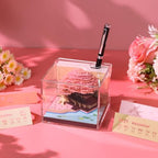 3D Calendar 2027, Tear-Away Desk Calendar, Paper Art Memo Pad, LED Light (Cluster of flowers) - Image 2