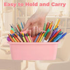 Kathfly 18 Pack Classroom Caddy Organizer with Handle Bulk, Morandi Color - Image 2