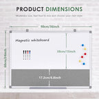 SWANCROWN White Board Bulletin Board Combo, 36 x 24 inches, Aluminum Frame - Image 2