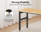 96” Heavy Duty Workbench, 5000 LBS Capacity Adjustable Work Bench with Pegboard and Power Outlet, Rubber Wood Work Table for Garage, Office, Workshop, Home - Image 7