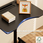 28" Mobile Standing Desk with Cup Holder & Widened Slots - Image 5