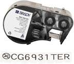 Brady Self-Laminating Polyester Label Tape for Label Printer BMP41/BMP51/BMP53/M511 - Self Adhesive Printer Labels - Black on White (12,70 mm (W) x 7,62 m (L)) - M4C-500-461 by BradyCorp