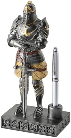 King's Guard Knight Pen Stand Desk Organizers for Desk Iron - Image 2