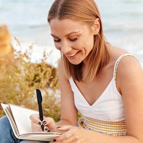 Thenshop Traveling Refillable Leather Journal Notebook, White, A5 Size - Image 5