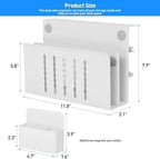 MAXECHO Desk Side Storage, Under Desk Laptop Mount, Table Side Hanging File Organizer, No Drill Clamp On Cable Management Tray, Laptop Holder with Magnetic Pen Holder for Office and Home, Load 22 Lbs - Image 5