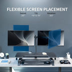 VIVO Black 36 inch Desk Riser with Monitor Mount, DESK-KIT-0V02 - Image 5