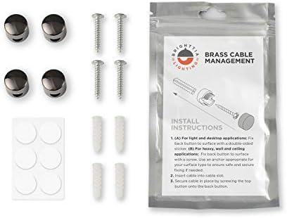BRIGHTTIA Cable Clips - Premium Brass Cord Management for Home, Office & Car - Multipurpose Wire Holder Organizer - Sleek & Durable Design - Ideal Gift for Men, Women & Students - 4-Pack (Gunmetal) - Image 2