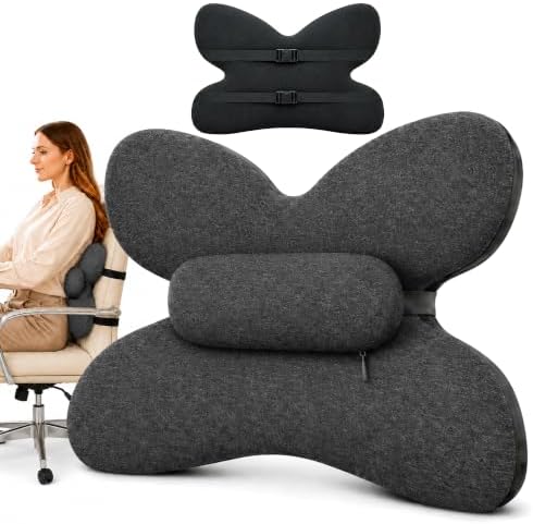 Lumbar Support Pillow for Office Chair & Car, Desk Chair Back Cushion,Black by Unknown