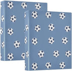 JIPONI 3 Ring Binder Cute Mini Soccer Balls 1 Inch Round Binders for Men Women Students, Cute File Organizer for Office School, 1pc - Image 3