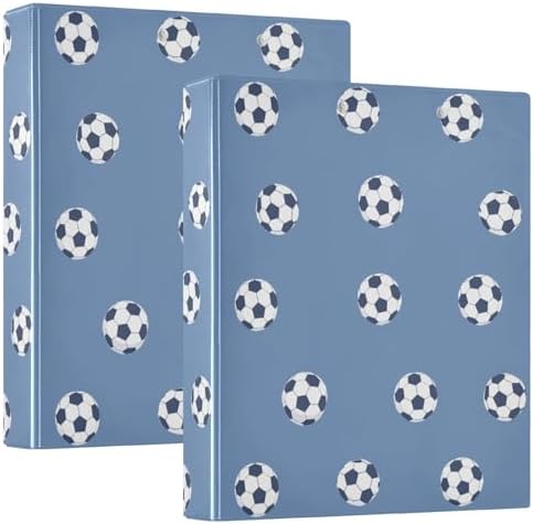 JIPONI 3 Ring Binder Cute Mini Soccer Balls 1 Inch Round Binders for Men Women Students, Cute File Organizer for Office School, 1pc - Image 3