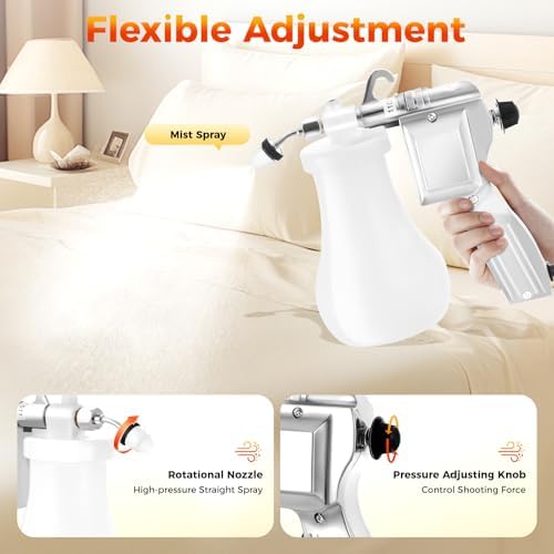 Textile Spot Cleaning Gun, 110V Portable Electric Decontamination Tool, 0.65L Adjustable Pressure Cleaning Spray Gun, Spot Removal Machine for Knitting, Printing, Dyeing, Clothing - Image 2