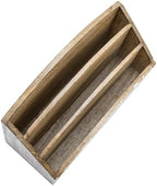 MyGift 3 Tier Rustic Solid Mango Wood Desk Mail Holder and Stationery Sorter with Hand Carved Leaf Pattern, Decorative Office Desktop Document Storage Organizer - Handcrafted in India - Image 6