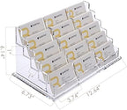 SANRUI Acrylic Business Card Holder, Clear Desk Card Display Stand,15 Slots - Image 2
