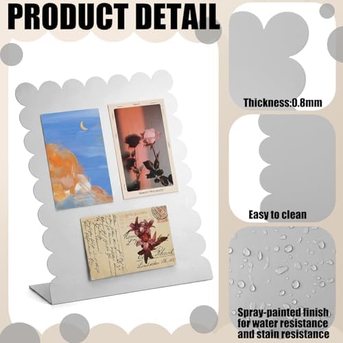 Gueevin 2 Pcs Magnet Board Magnetic Display Stand for Table, Silver, Small - Image 4