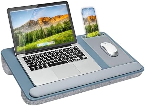 LAPGEAR Home Office Pro Lap Desk - Slate Blue, Fits 15.6” Laptops by LapGear