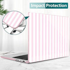 DONGKE Compatible with MacBook Pro 16 Inch Case (2026-2021 Release, M5 M4 M3 M2 M1 Pro/Max Chip), Plastic Hard Shell with Keyboard Cover & Screen Protector for MacBook Pro 16", Pink & White Stripes - Image 5
