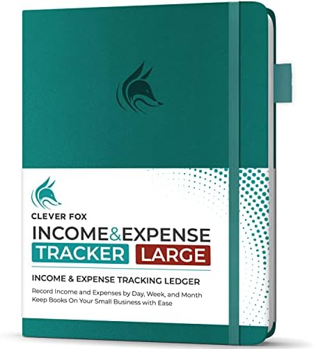 Clever Fox Income & Expense Tracker, Business Ledger 5.8x8.3 Dark Teal by CleverFox