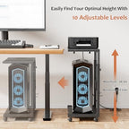 JANE EYRE Computer Tower Stand - 23.03"-28.3" Height Adjustable - Image 4
