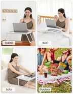 Lap Desk for Couch/Sofa/Floor, 5-Angle Adjustable Bed Desk with Foldable Legs &Cup Holder, Light Weight Bed Tray Table for Writing/Eating/Reading, Portable Laptop Stand for Adults, Kids - Image 7