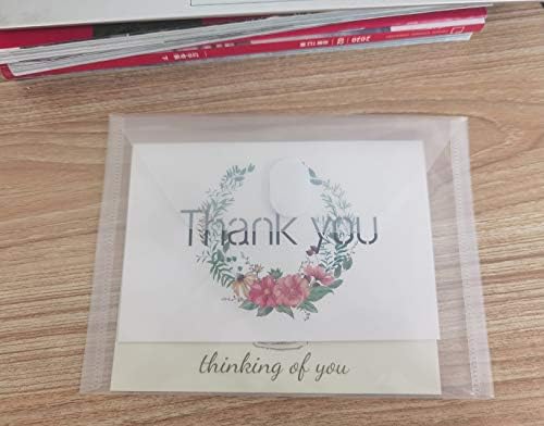 Small Plastic Envelopes File Folder 100 Pack, Clear, 5 x 7 inches - Image 7