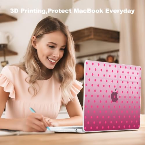 Teryeefi Pink Polka Dots for MacBook Air 13.6 inch Case M5 M4 M3 M2 (2022-2026 Release) - Image 3