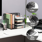 Mind Reader Metal Mesh Desk Organizer, Black - Image 4