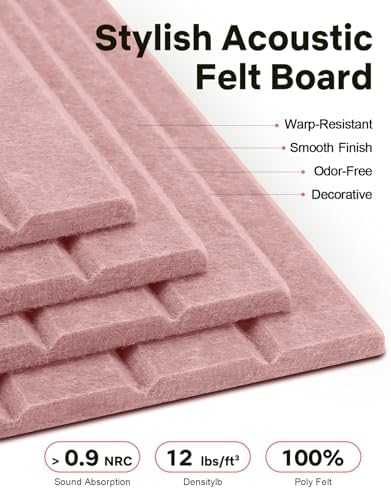 48" x 36" Large Cork Bulletin Board Tiles, Peel and Stick Felt Wall Panels for Vision, Message Center, Picture and Prayer Board for Office, Dorm, Room and Desk Decor(Pink) - Image 3