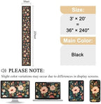 DUKINO 3x20 Runner Rug for Hallway, Floral Washable Long Runner Rug, Black - Image 2