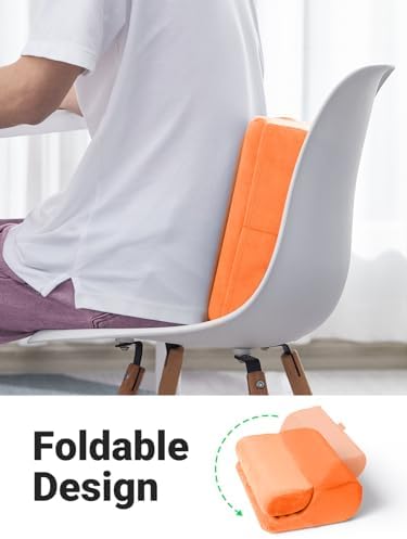 UGREEN Tablet Pillow Stand for Lap Soft Holder Bed with 3 Viewing Angles Adjustable Home Office Accessories Compatible with iPad Pro 13 12 11 10.5 Air Mini 5 4 3 2 Phone 16 15 14 E-Reader Orange - Image 4