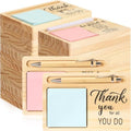 20 Pcs Back to School Teacher Appreciation Gifts Bulk Wooden Sticky Note Holder Motivational Thank Your Gift Inspirational Sticky Notes for Teacher Back to School (Diverse) by Unknown