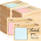 20 Pcs Back to School Teacher Appreciation Gifts Bulk Wooden Sticky Note Holder Motivational Thank Your Gift Inspirational Sticky Notes for Teacher Back to School (Diverse) by Unknown
