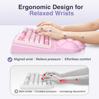 Sushret Cloud Wrist Rest with Keyboard Stand, Keyboard Riser with Wrist Pad - Image 3
