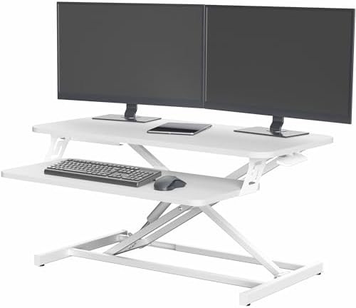 VIVO White 32 inch Standing Desk Riser, DESK-V000SW by VIVO