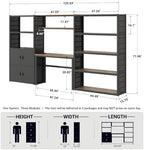 FLEXIMOUNTS 129"L Modular Garage Storage Cabinet with Workbench, Black - Image 2
