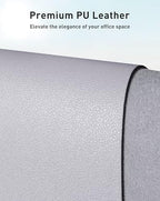 Aothia Faux Leather Desk Mat - Large Mouse Pad, Non-Slip PU Leather Blotter, Waterproof Writing Surface for Office and Home (Smoky Lavender, 63" x 17") - Image 2