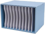 Vertical Desktop Literature Organizer, 11‑compartment File Sorter, Blue by Unknown