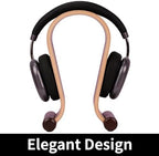 Wood Headphone Stand for Desk - Headset Holder Cute Gaming Wooden Headphones Hanger Hook Rack Base Storage Head Phone Accessories - Image 3
