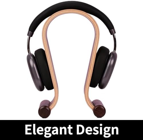 Wood Headphone Stand for Desk - Headset Holder Cute Gaming Wooden Headphones Hanger Hook Rack Base Storage Head Phone Accessories - Image 3