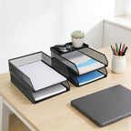 4 Tier Paper Tray Organizer for Desk, Stackable Office Organization - Image 4