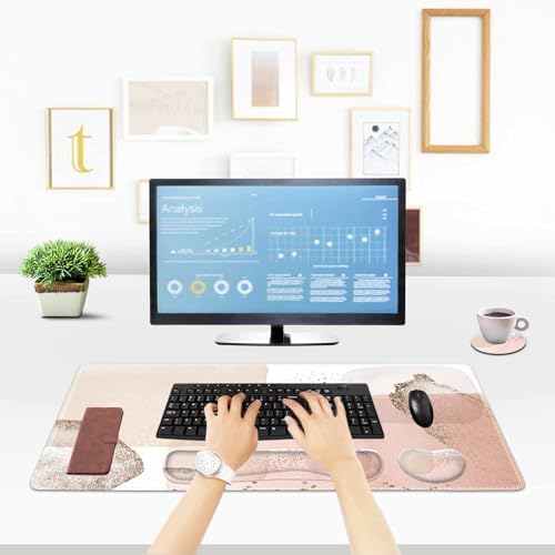 ToLuLu Extended Gaming Mouse Pad, Ergonomic Keyboard Mouse Wrist Rest Set - Image 4