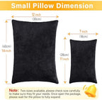 1 MIDDLE ONE 2 Pack Small Pillow, 16 X 12 Inches, Memory Foam Mini Pillow for Travel, Camping, Sleeping, Nap and Neck, Knee, Lumbar Support, Tiny Cushion for Pet, Dogs (Black) - Image 2