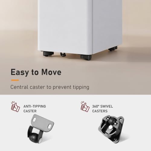 DEVAISE 3 Drawer File Cabinet on Wheels, Fully Assembled Except Casters - Image 6