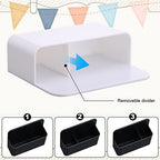 Colarr 20 Pack Magnetic Dry Erase Marker Holder Bulk, White, Black - Image 3
